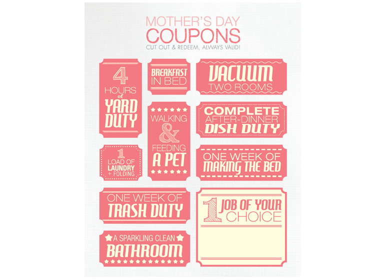 fun coupons for mom